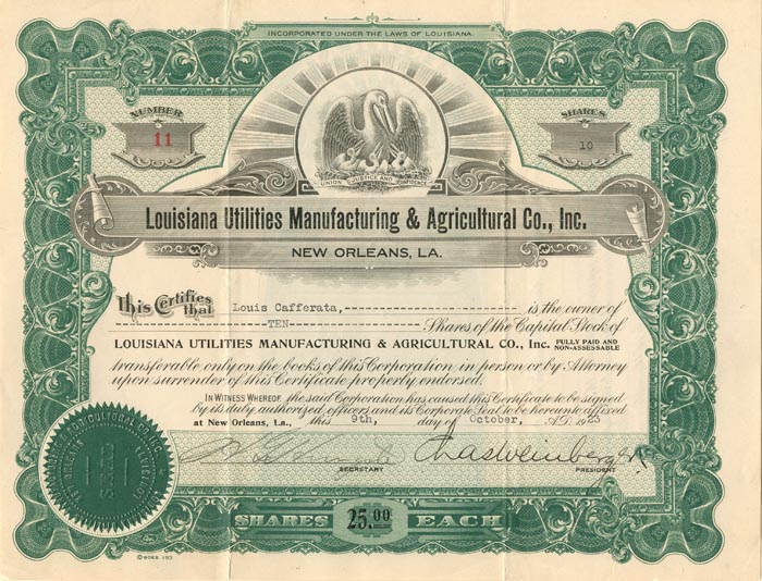 Louisiana Utilities Manufacturing & Agricultural Co., Inc.